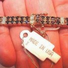 Genuine Sapphire Diamond Tennis Bracelet  7"  REDUCED