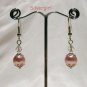 Luna Glass Light Pink Pearls Crystal Earrings