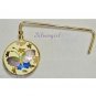Butterfly Flower Gold Plated Handbag Caddy Holder