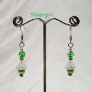 Cute Little Holiday Bell Green Earrings