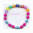 Lucky Gal Fossil Beaded Glass Pearl Bracelet