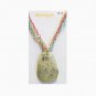 3 Strand Twisted Dendrite Jasper Pendant Necklace-Red Gold Green
