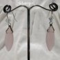 Soft Pink Glass Crystal Dangle Earrings