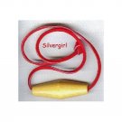 Red leather Choker Wood Bead #2 Red leather Choker Wood Bead #2