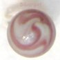 Fun Fashion Mauve White Lampwork Glass Bead Ring