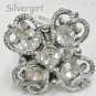 Fun Fashion Vintage Clear Rhinestone Sparkly Bead Ring SP