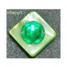 Fun Fashion Green Mother of Pearl Shell Bead Ring SP Fun Fashion Green Mother of Pearl Shell Bead Ring SP