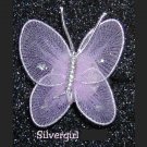 Fun Flirty Sheer Silver Butterfly Pink Ring