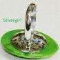 Fun Fashion Plastic Green Flower Bead Ring SP