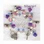 Pearls and Flowers Charm Bracelet and Earrings