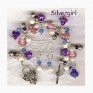 Pearls and Flowers Charm Bracelet and Earrings Pearls and Flowers Charm Bracelet and Earrings