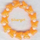 Spring Butterfly Boutique Orange Bead Bracelet