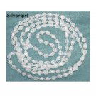 74" Clear Irridescent Plastic Vintage Necklace