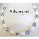 Vintage White Black Plastic Wood Beaded Necklace Reduced from $15.99 Vintage White Black Plastic Wood Beaded Necklace Reduced from $15.99