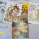 5 Animal Note Cards w Envelopes 6 3/4  x 4 7/8" IFAW