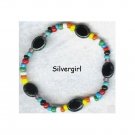 Black Piccasso Multi Colored Seed Bead Bracelet Black Piccasso Multi Colored Seed Bead Bracelet