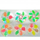 Autumn and Holly Leaves Drink CD Disc Coasters Set of 6 OOAK