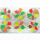 Handmade Autum Leaves CD Disc Drink Coasters Set of 6 #1