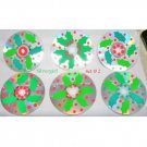 Holly Leaves Drink CD Disc Coasters Set of 6 OOAK #2