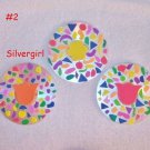 Drink CD Disc Coasters Set of 3 OOAK #2 Confetti