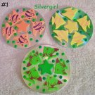 Handmade Drink CD Disc Coasters Set of 3 OOAK #1 Fish