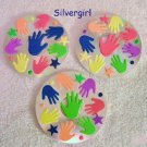 Handmade Drink CD Disc Coasters Set of 3 OOAK Hands