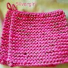 2 X-Large Double Knit Pot Holders Hot Pads Pink Mix 2 X-Large Double Knit Pot Holders Hot Pads Pink Mix