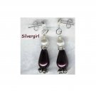 Purple Plum Tear Drop Crystal Stud Earrings Purple Plum Tear Drop Crystal Stud Earrings