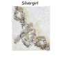 Golden Kitty Head Siver Heart Necklace