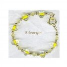 SUNSHINE Yellow Glass Triangle Bead Bracelet