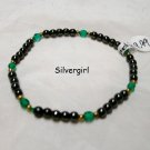 Magnetic Hematite Gemstone Bracelet Emerald Green