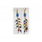 Rainbow Crystal Dangle Gold Plate Earrings