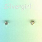 3mm Cubic Zirconia CZ Brilliant Round Studs Gold Plated 3mm Cubic Zirconia CZ Brilliant Round Studs Gold Plated