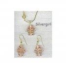 Lampwork Glass Golden Fish Earring Necklace Set