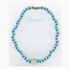 Teal Green India Glass Beaded Choker