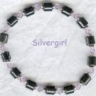 Magnetic Hematite Gemstone Bracelet Violet