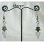 Fibre Optic White Heart Dangle Earrings