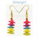 Rainbow Muli-Flower Dangle Earrings Rainbow Muli-Flower Dangle Earrings