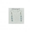 Baby Blue Fresh Water Pearl Crystal Dangle Earrings