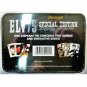 Set Two Collector ELVIS Plastic Playing Card Decks TIN