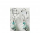 Green Amazonite Crystal Bead Earrings