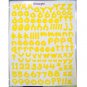 156 Yellow  Letters Stickers Acid Free Scrapbooking