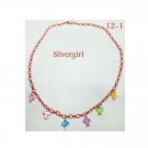 Mother of Pearl Cross Charm Necklace Red Chain Mother of Pearl Cross Charm Necklace Red Chain