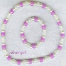 Glow Purple Clear Imitation Pearl Bead Bracelet Kids Glow Purple Clear Imitation Pearl Bead Bracelet Kids