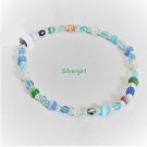 Colourful Fibre Optic Cat's Eye Glass Bunch Bracelet