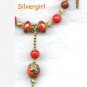 Pretty Orange Vintage Bead Wire Choker