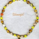 Yellow Gold Glass Beaded Pet Cat Dog Collar Yellow Gold Glass Beaded Pet Cat Dog Collar