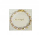 Dusty Rose Magnetic Hematite Gemstone Clasp Bracelet