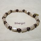 Magnetic Hematite Gemstone Bracelet Mauve Burgundy Magnetic Hematite Gemstone Bracelet Mauve Burgundy