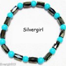 Magnetic Hematite Gemstone Bracelet Turquoise Black Magnetic Hematite Gemstone Bracelet Turquoise Black